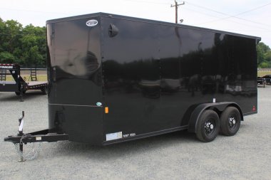 New 2024 CONTINENTAL CARGO 7X16 Black Out w/ Ramp Door & Rear Wing