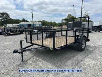 New 2025 TEXAS BRAGG TRAILERS 6x10LD w/ Gate and 2ft Expanded Sides Utility Trailer