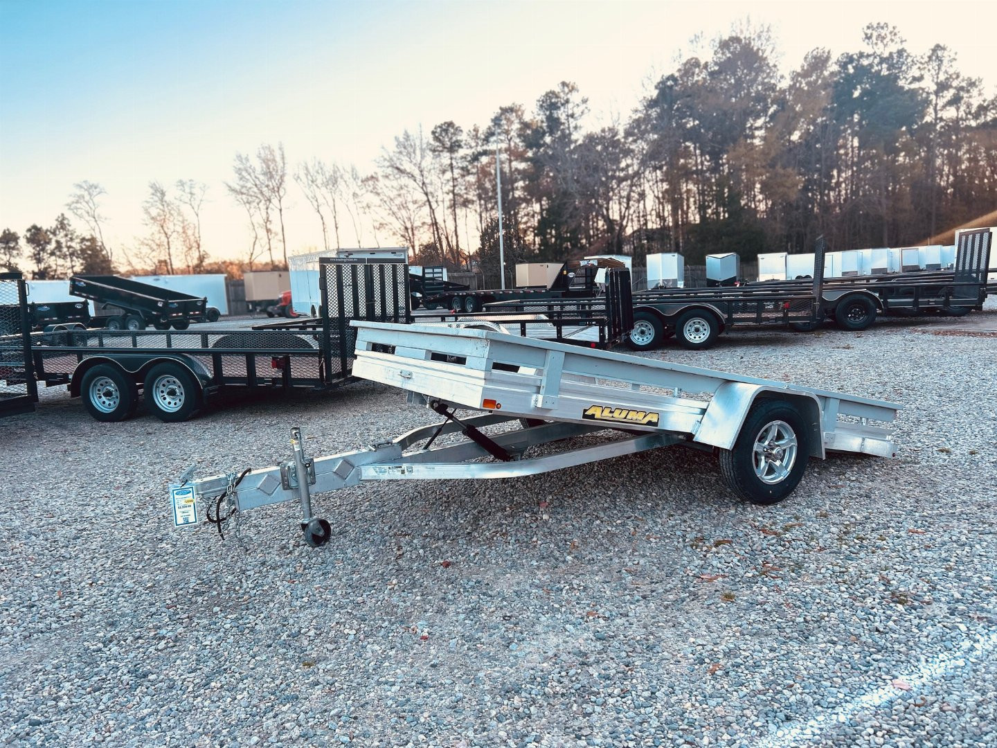Used USED 2024 ALUMA 6810 Tilt Utility Trailer