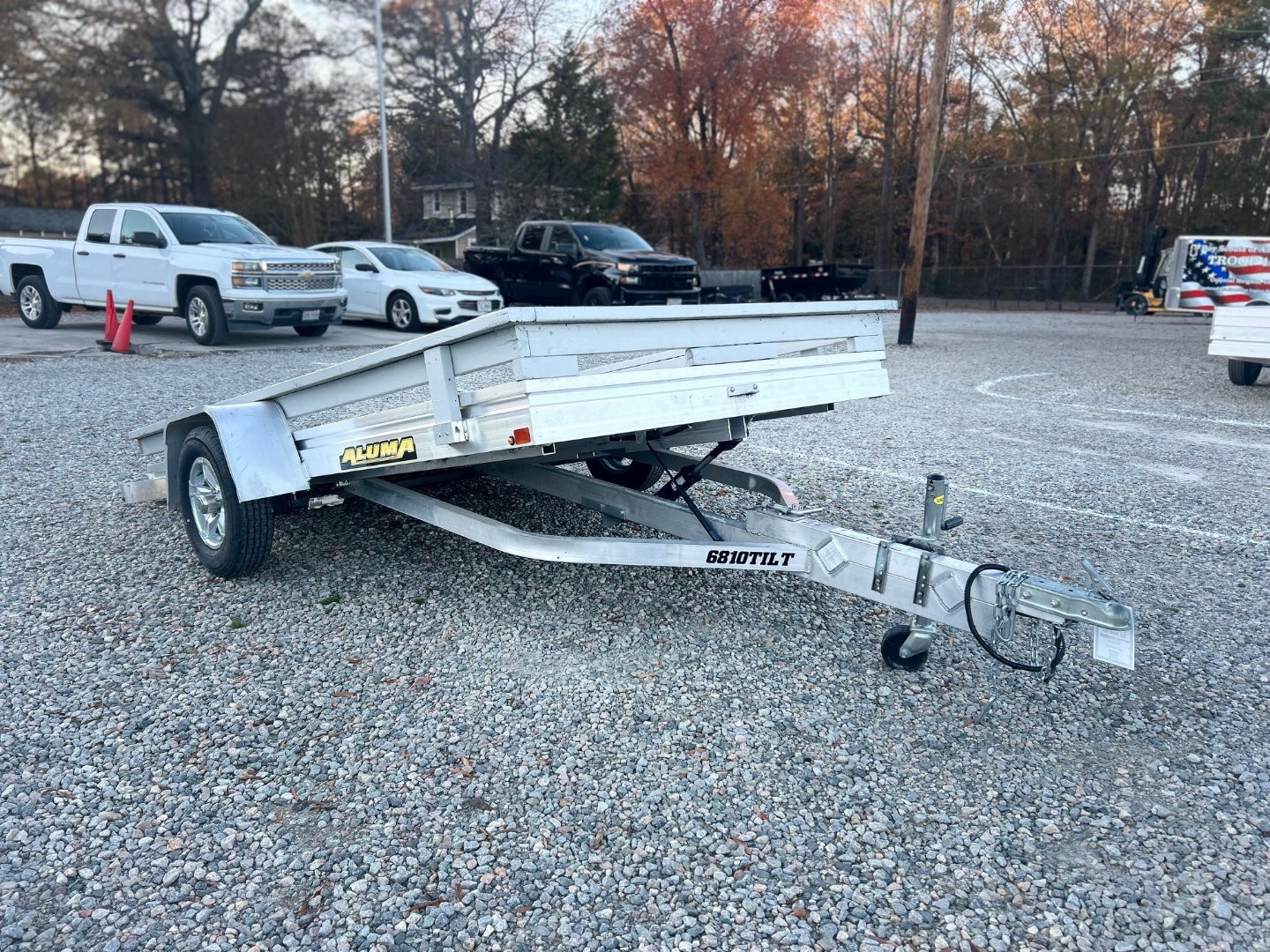 Used USED 2024 ALUMA 6810 Tilt Utility Trailer