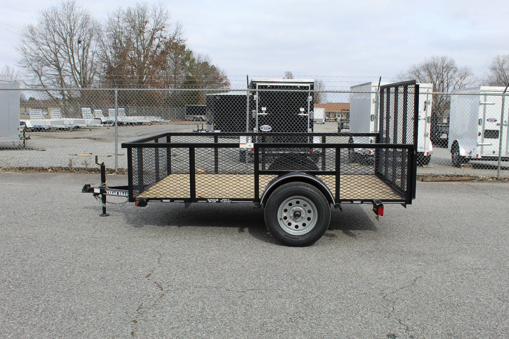New 2024 TEXAS BRAGG TRAILERS 6x10LD w/ Gate and 2ft Expanded Sides Utility Trailer