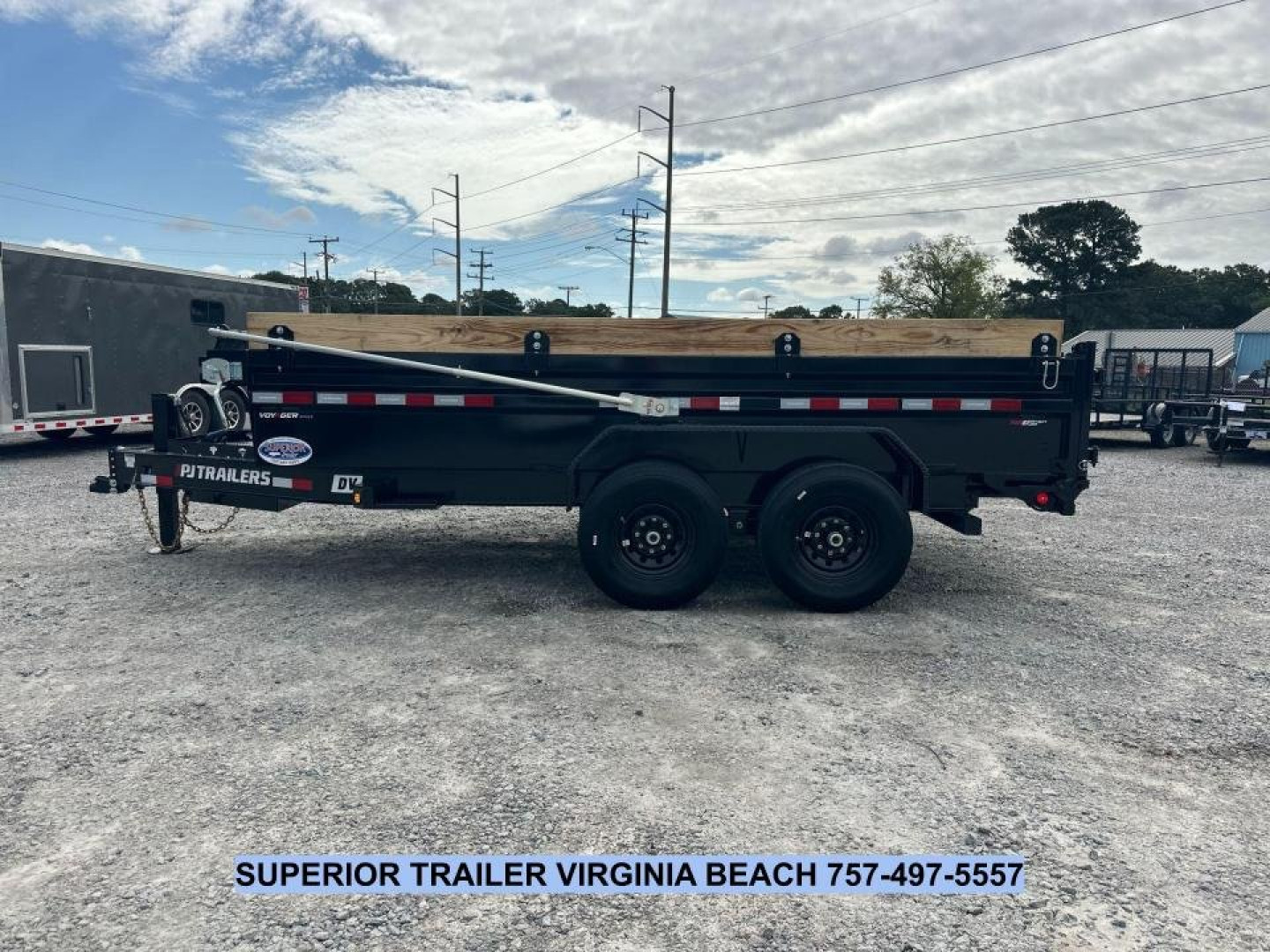 New 2025 PJ Trailers Voyager 7x14 Dump Trailer