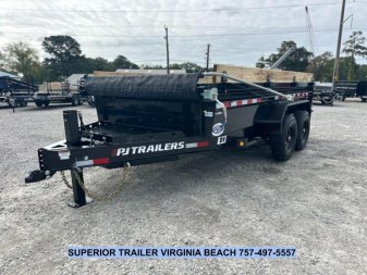 New 2025 PJ Trailers Voyager 7x14 Dump Trailer