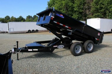 New 2025 HAWKE TRAILERS 6X12 10K Dump w/ Spreader Gate Ramps and Tarp
