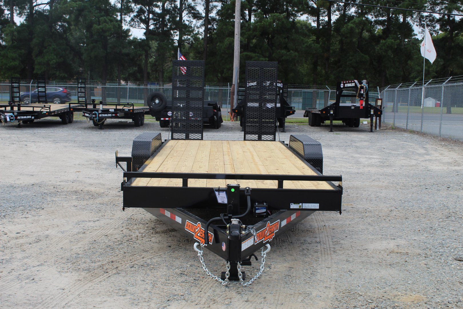 New 2025 DOWN 2 EARTH TRAILERS 20ft 16K w/ Fold Up Ramps Equipment Trailer