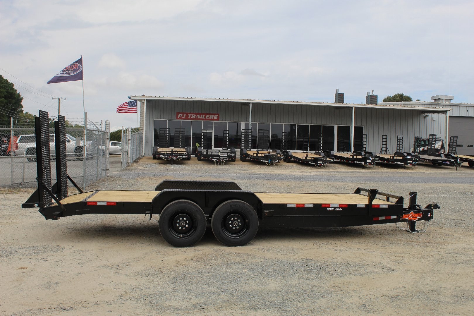 New 2025 DOWN 2 EARTH TRAILERS 20ft 16K w/ Fold Up Ramps Equipment Trailer