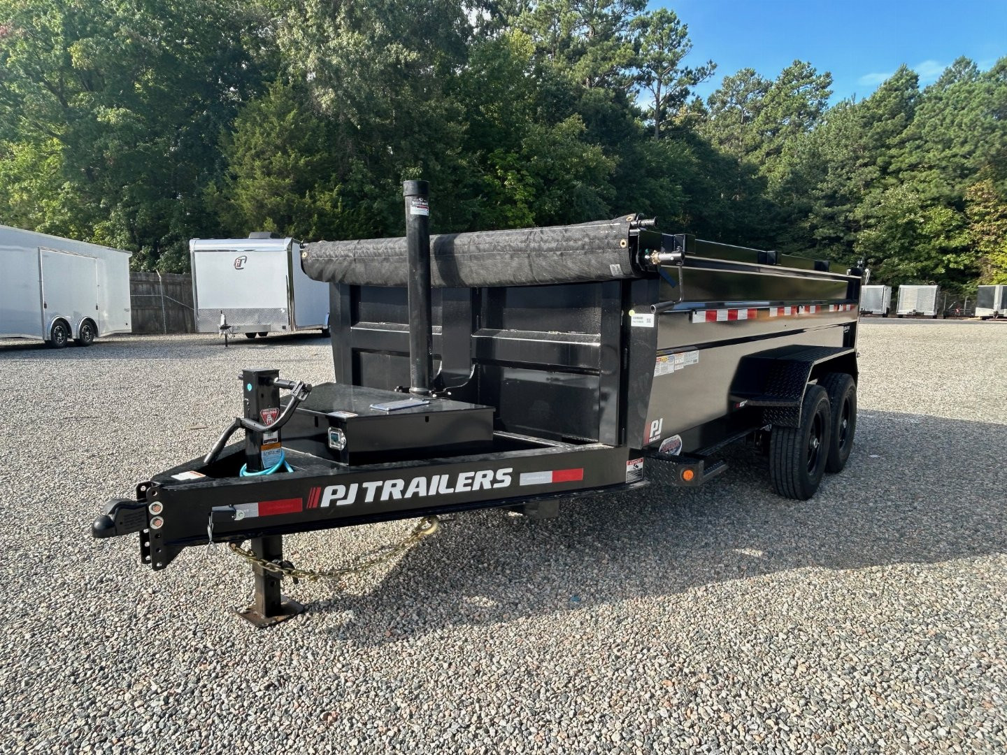 New 2025 PJ TRAILERS 7X14 DT 14K Low Pro Telescopic Dump Trailer