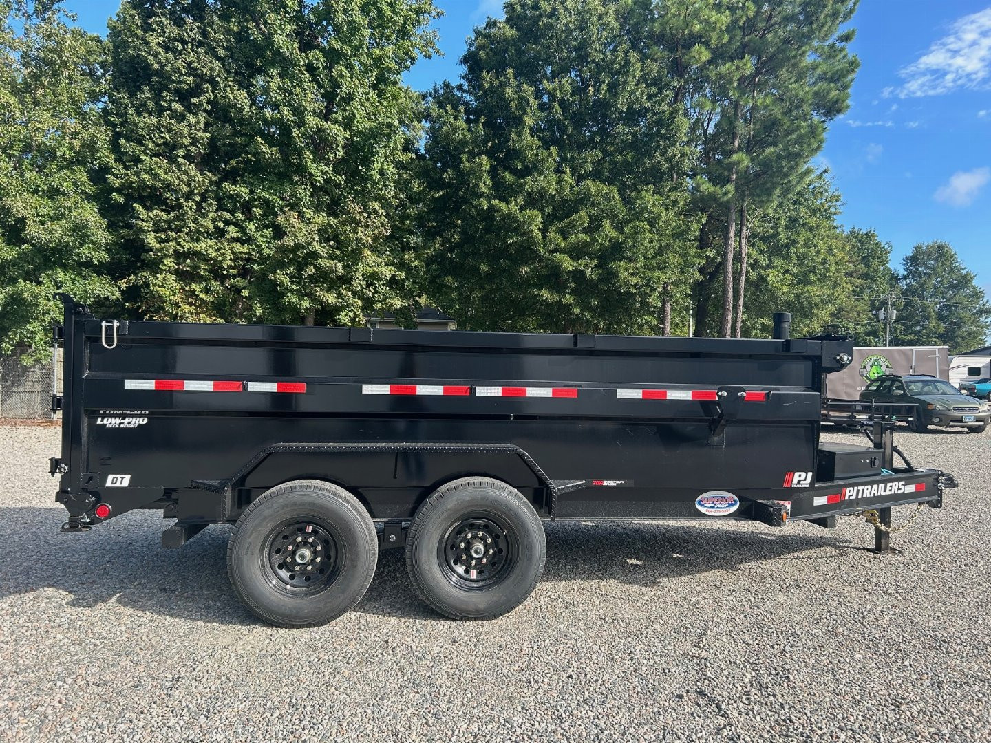 New 2025 PJ TRAILERS 7X14 DT 14K Low Pro Telescopic Dump Trailer