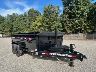 New 2025 PJ TRAILERS 7X14 DT 14K Low Pro Telescopic Dump Trailer