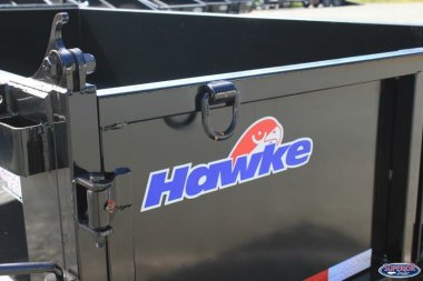 New 2025 HAWKE TRAILERS 6X12 10K Dump w/ Spreader Gate Ramps and Tarp