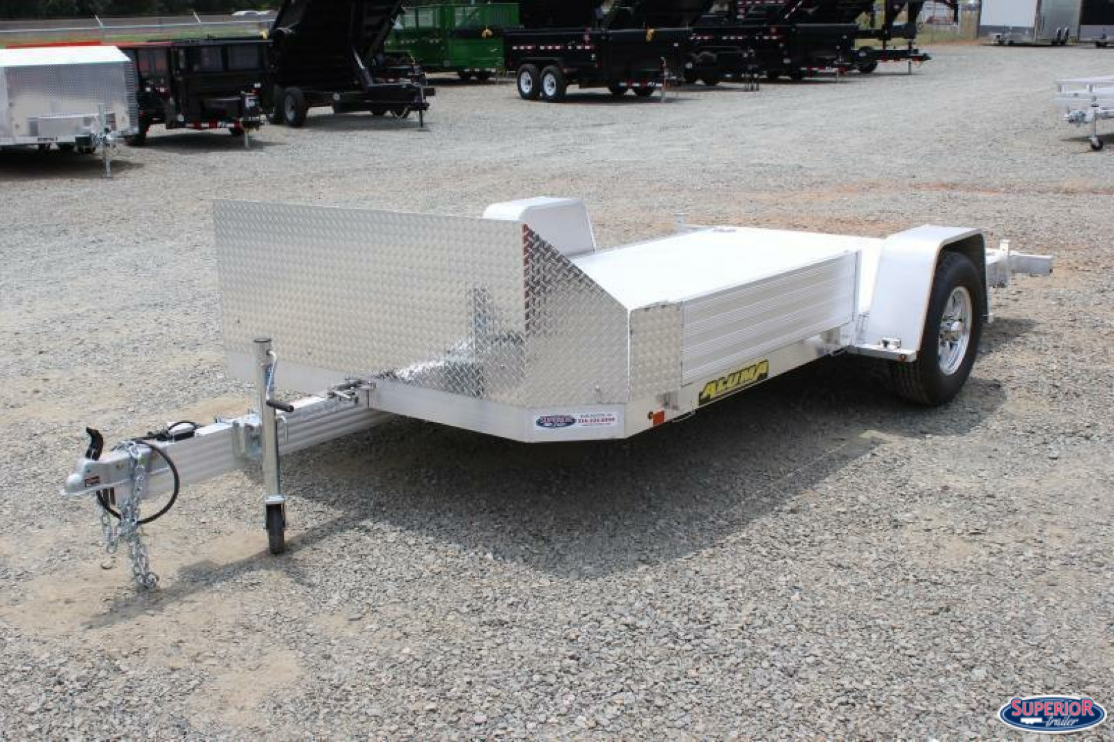 New 2025 ALUMA 8214HS Tilt Slingshot Trailer Motorcycle Trailer