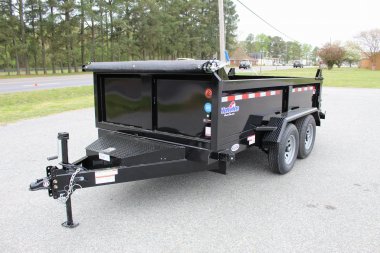 New 2025 HAWKE TRAILERS 6X12 10K Dump w/ Spreader Gate Ramps and Tarp Dump Trailer