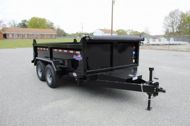 New 2025 HAWKE TRAILERS 6X12 10K Dump w/ Spreader Gate Ramps and Tarp Dump Trailer