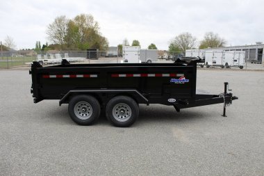 New 2025 HAWKE TRAILERS 6X12 10K Dump w/ Spreader Gate Ramps and Tarp Dump Trailer