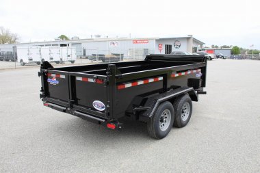 New 2025 HAWKE TRAILERS 6X12 10K Dump w/ Spreader Gate Ramps and Tarp Dump Trailer