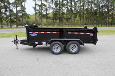 New 2025 HAWKE TRAILERS 6X12 10K Dump w/ Spreader Gate Ramps and Tarp Dump Trailer
