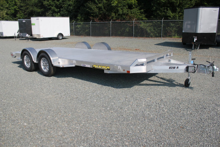 New 2025 Aluma 8218 w/ Slide Out Ramps Car Trailer