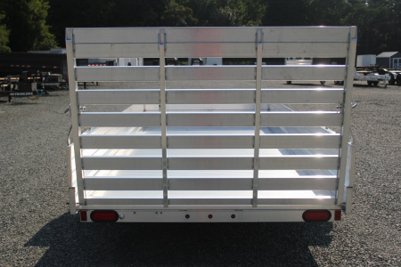 New 2025 ALUMA 6812H w/ 12" Solid Sides & Gate Utility Trailer
