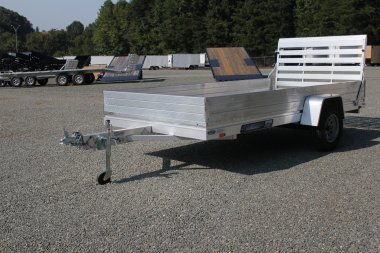 New 2025 ALUMA 6812H w/ 12  Solid Sides & Gate Utility Trailer