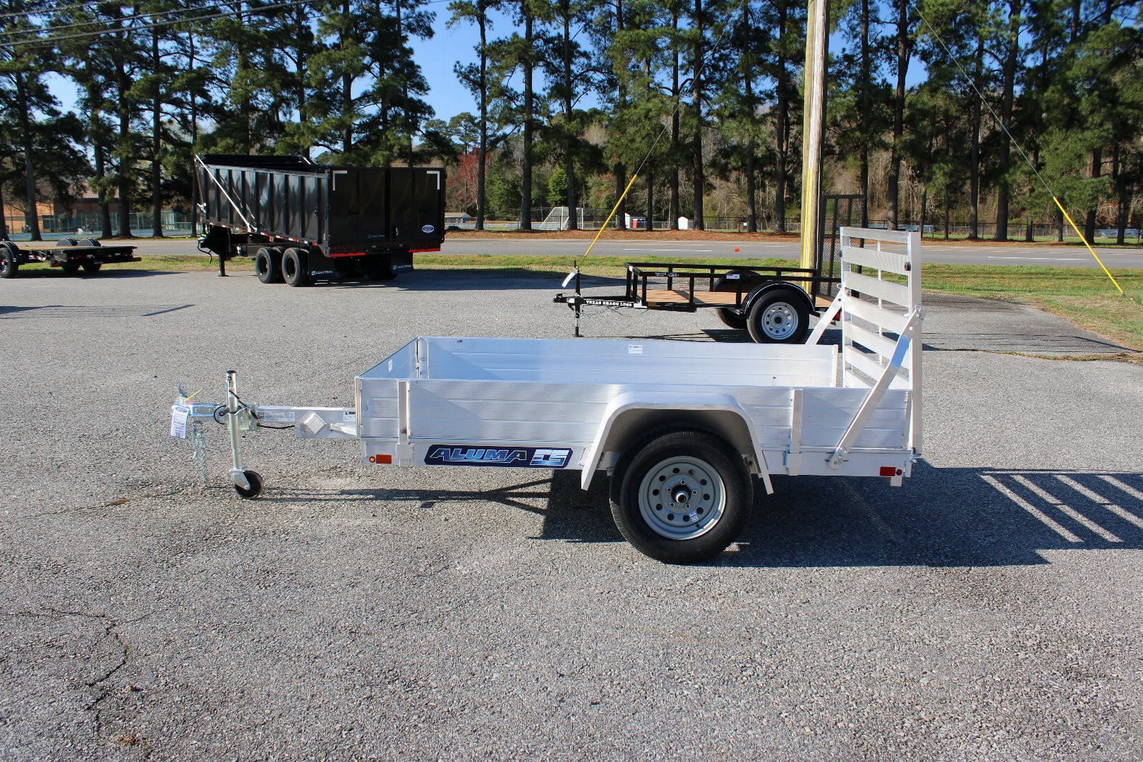 New 2025 ALUMA 548 w/ 12" Solid Sides and Tailgate Utility Trailer