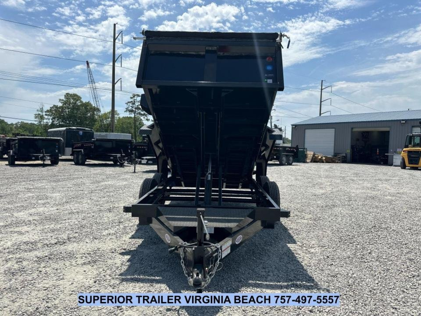New 2025 HAWKE TRAILERS 6X12 10K Dump w/ Spreader Gate Ramps and Tarp Dump Trailer