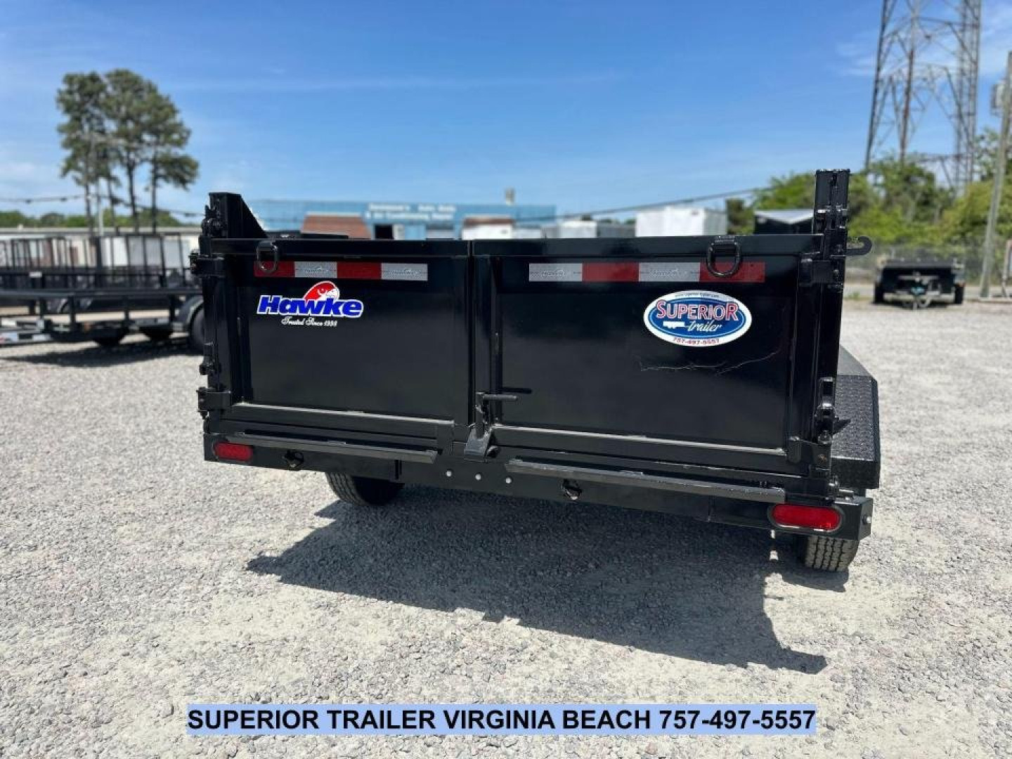 New 2025 HAWKE TRAILERS 6X12 10K Dump w/ Spreader Gate Ramps and Tarp Dump Trailer