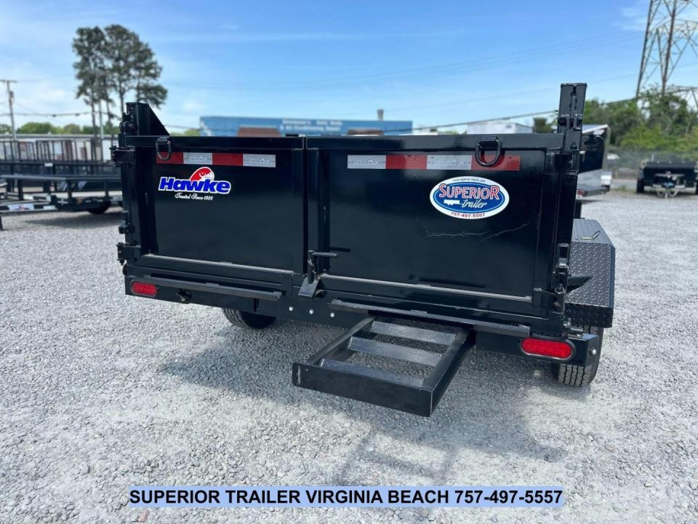 New 2025 HAWKE TRAILERS 6X12 10K Dump w/ Spreader Gate Ramps and Tarp Dump Trailer