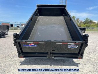 New 2025 HAWKE TRAILERS 6X12 10K Dump w/ Spreader Gate Ramps and Tarp Dump Trailer
