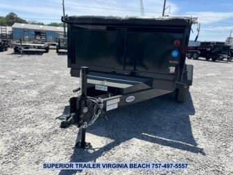 New 2025 HAWKE TRAILERS 6X12 10K Dump w/ Spreader Gate Ramps and Tarp Dump Trailer