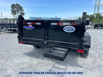 New 2025 HAWKE TRAILERS 6X12 10K Dump w/ Spreader Gate Ramps and Tarp Dump Trailer
