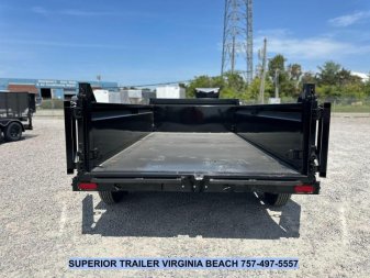 New 2025 HAWKE TRAILERS 6X12 10K Dump w/ Spreader Gate Ramps and Tarp Dump Trailer