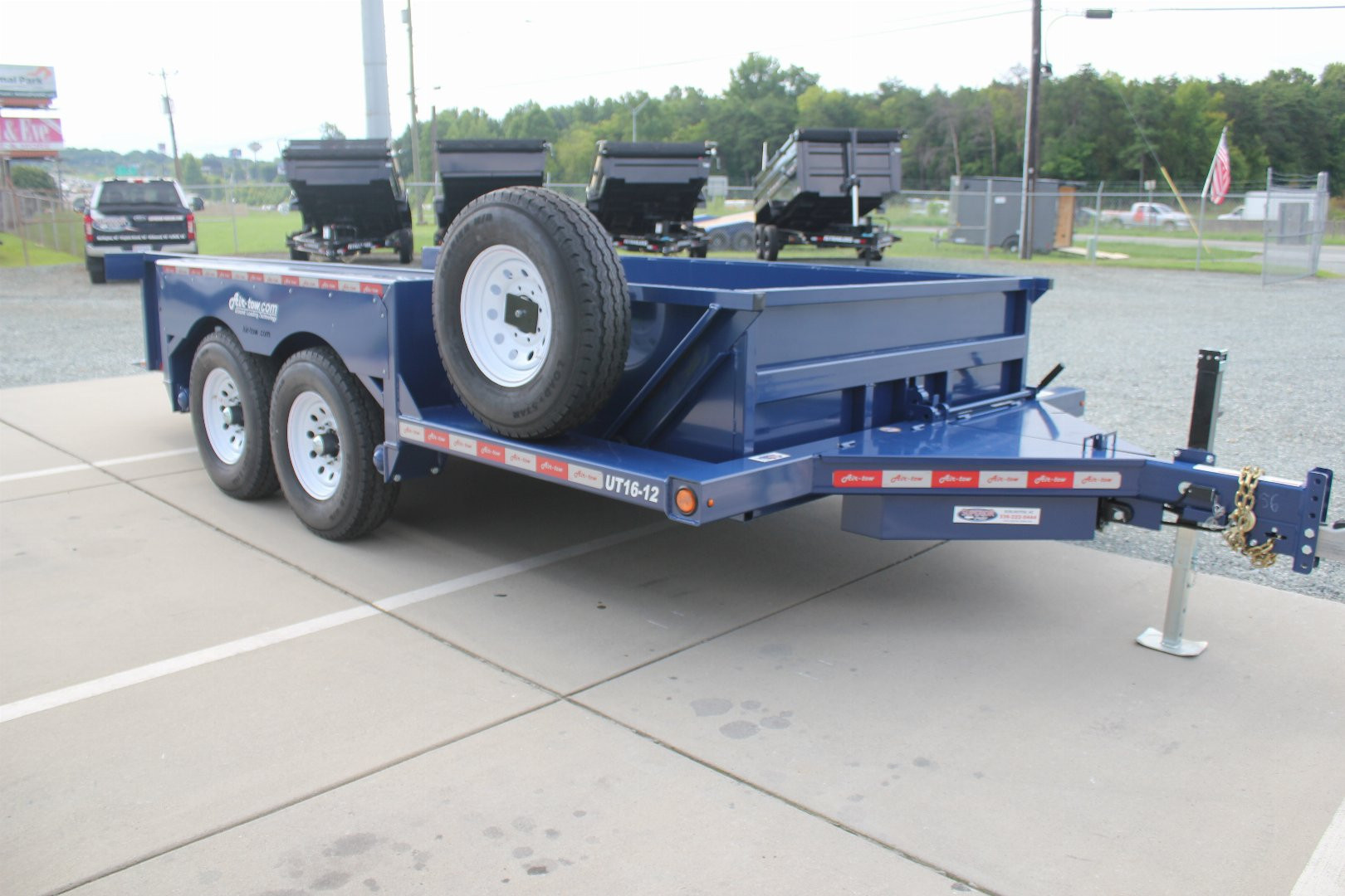 New 2024 Air Tow 14' UT16-12 16k Drop Deck Equipment Trailer