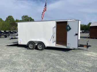New 2025 CONTINENTAL CARGO 7X16 w/ Ramp Door & Rear Wing