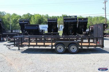 New 2024 TEXAS BRAGG TRAILERS 20BP 12K w/ 2' Expanded Sides and Split Gate Equipment Trailer