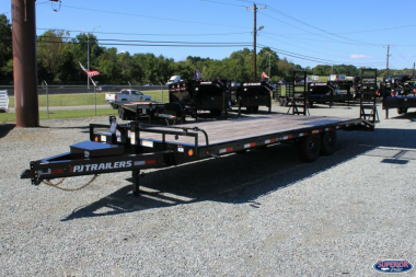 New 2024 PJ TRAILERS 24ft F8 14K w/ Fold Up Ramps & Front Tool Box