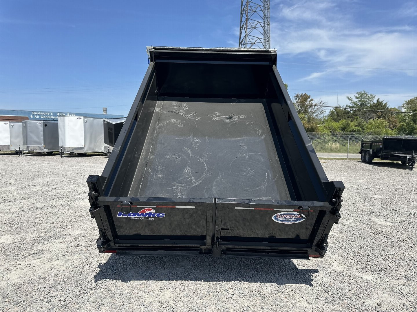 New 2024 HAWKE TRAILERS 6X10 10K Dump w/ Spreader Gate and Ramps Dump Trailer