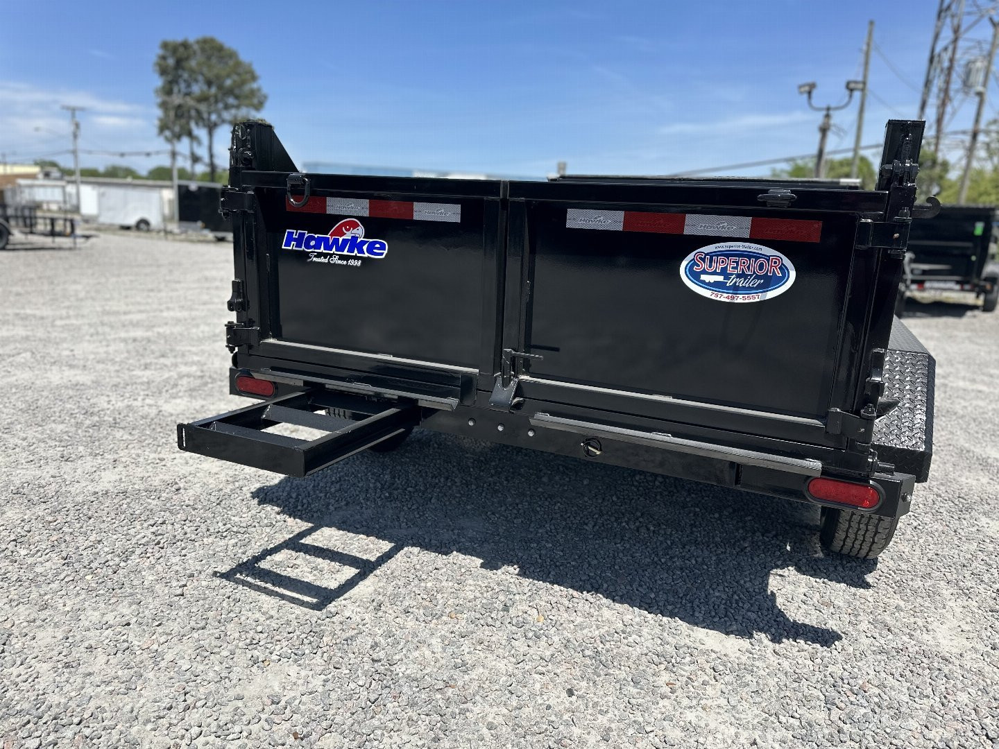 New 2024 HAWKE TRAILERS 6X10 10K Dump w/ Spreader Gate and Ramps Dump Trailer