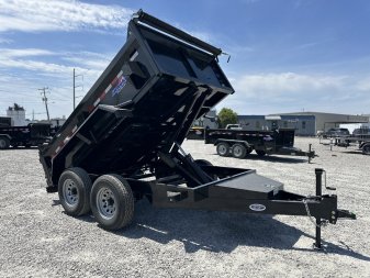 New 2024 HAWKE TRAILERS 6X10 10K Dump w/ Spreader Gate and Ramps Dump Trailer