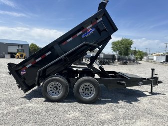 New 2024 HAWKE TRAILERS 6X10 10K Dump w/ Spreader Gate and Ramps Dump Trailer