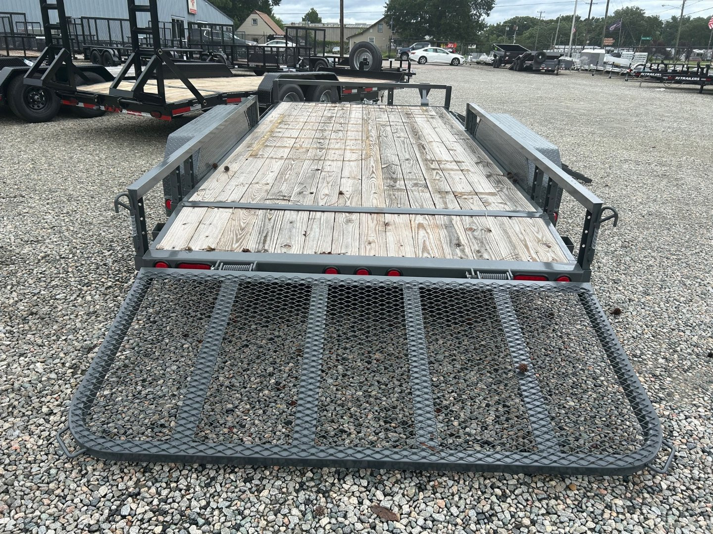 New 2024 PJ TRAILERS 16ft UL 7K w/ ATV Ramps & 3ft Fold Up Gate Utility Trailer