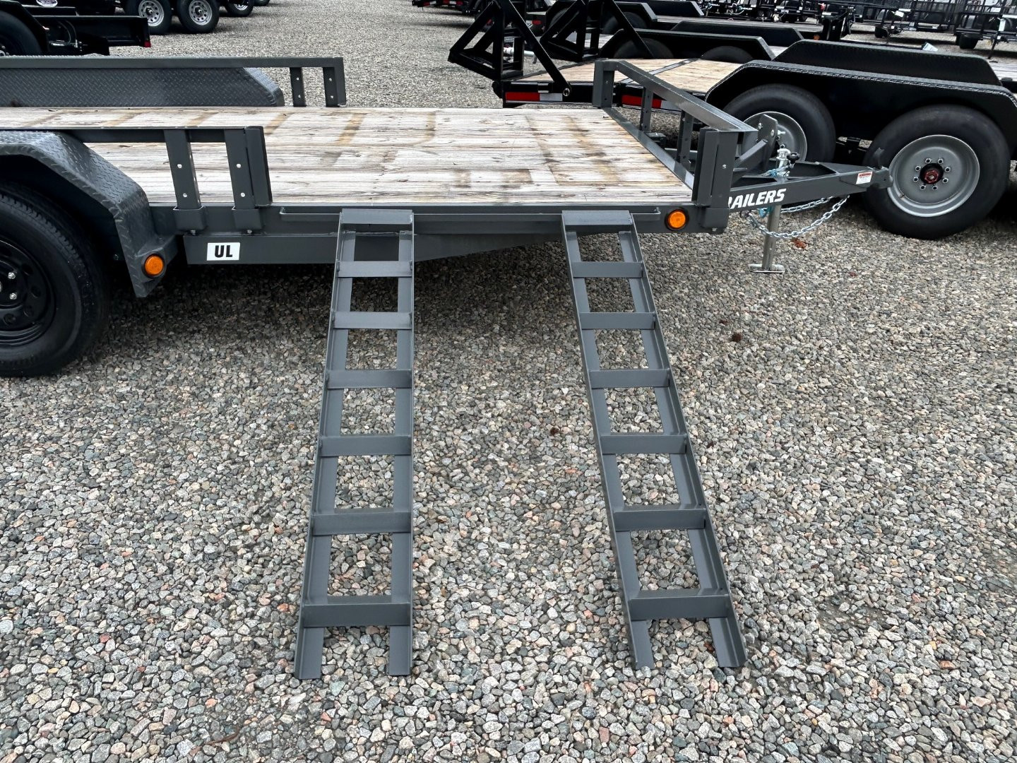 New 2024 PJ TRAILERS 16ft UL 7K w/ ATV Ramps & 3ft Fold Up Gate Utility Trailer