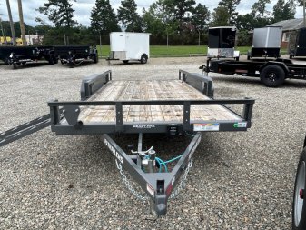 New 2024 PJ TRAILERS 16ft UL 7K w/ ATV Ramps & 3ft Fold Up Gate Utility Trailer