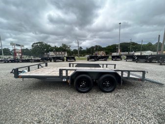 New 2024 PJ TRAILERS 16ft UL 7K w/ ATV Ramps & 3ft Fold Up Gate Utility Trailer