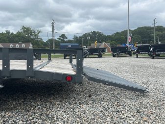 New 2024 PJ TRAILERS 16ft UL 7K w/ ATV Ramps & 3ft Fold Up Gate Utility Trailer