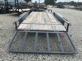 New 2024 PJ TRAILERS 16ft UL 7K w/ ATV Ramps & 3ft Fold Up Gate Utility Trailer