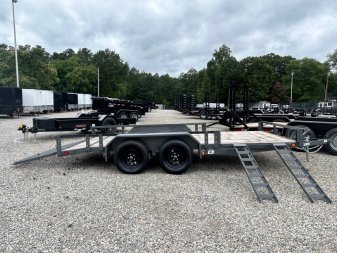 New 2024 PJ TRAILERS 16ft UL 7K w/ ATV Ramps & 3ft Fold Up Gate Utility Trailer
