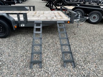 New 2024 PJ TRAILERS 16ft UL 7K w/ ATV Ramps & 3ft Fold Up Gate Utility Trailer