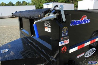 New 2024 HAWKE TRAILERS 6X12 10K Dump w/ Spreader Gate Ramps and Tarp