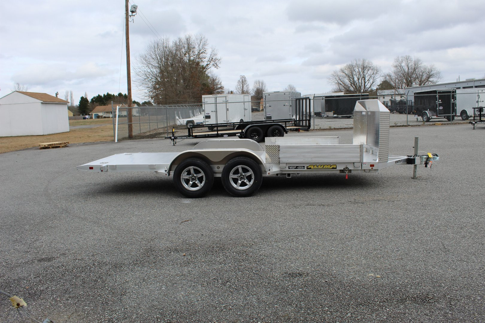 New 2025 ALUMA 8218 Low Clearance Tilt Car Trailer Car / Racing Trailer