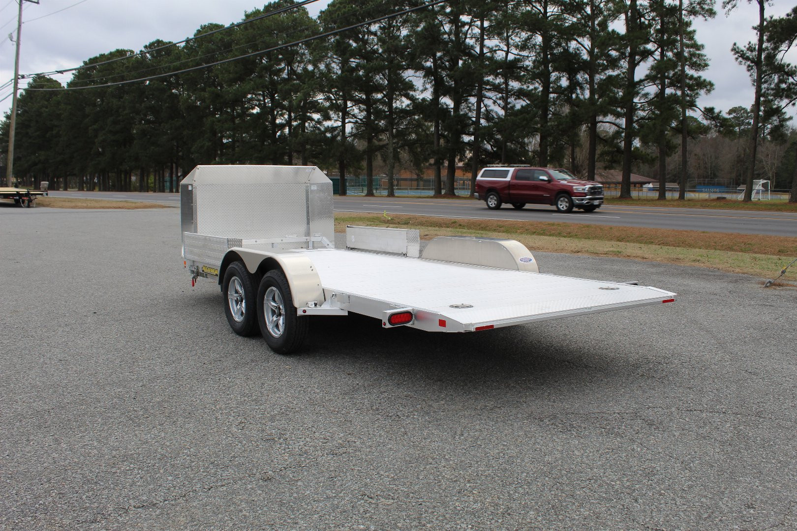 New 2025 ALUMA 8218 Low Clearance Tilt Car Trailer Car / Racing Trailer